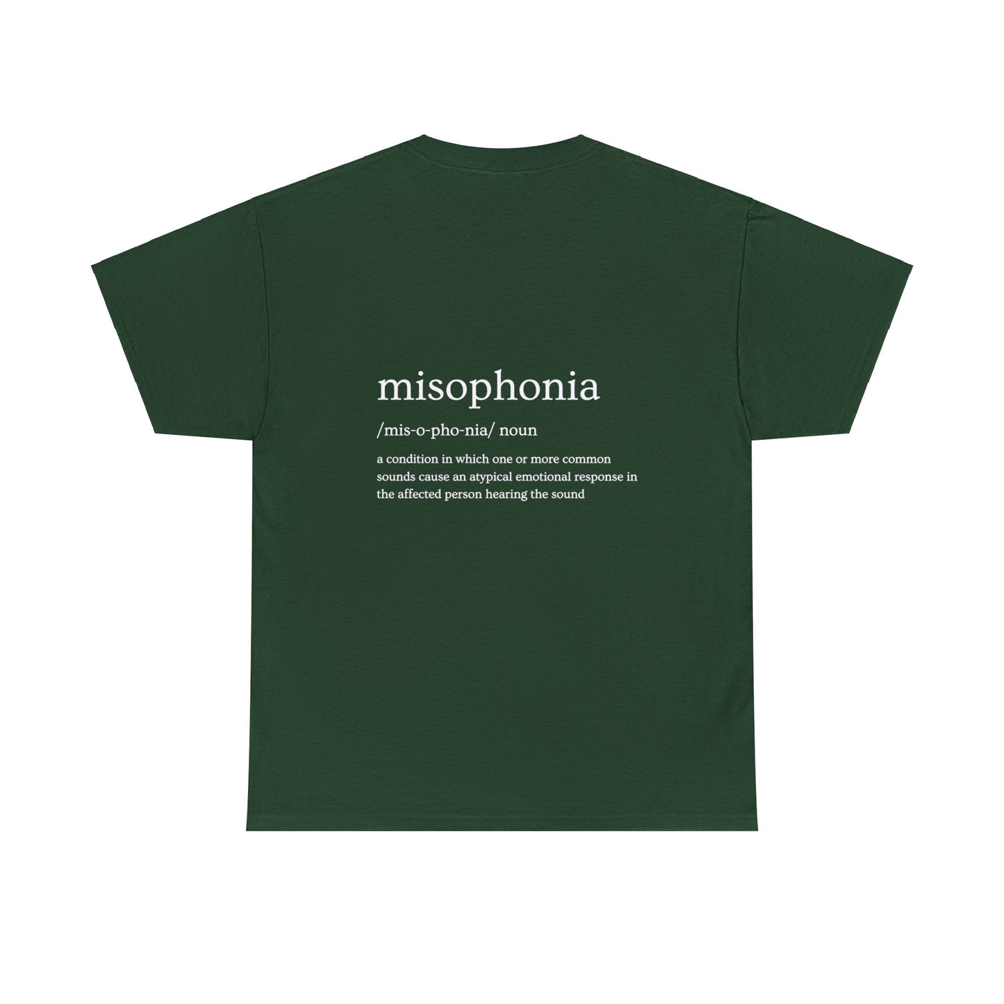 MISOPHONIA - Unisex Cotton Tee - (Front Logo, Back Design)