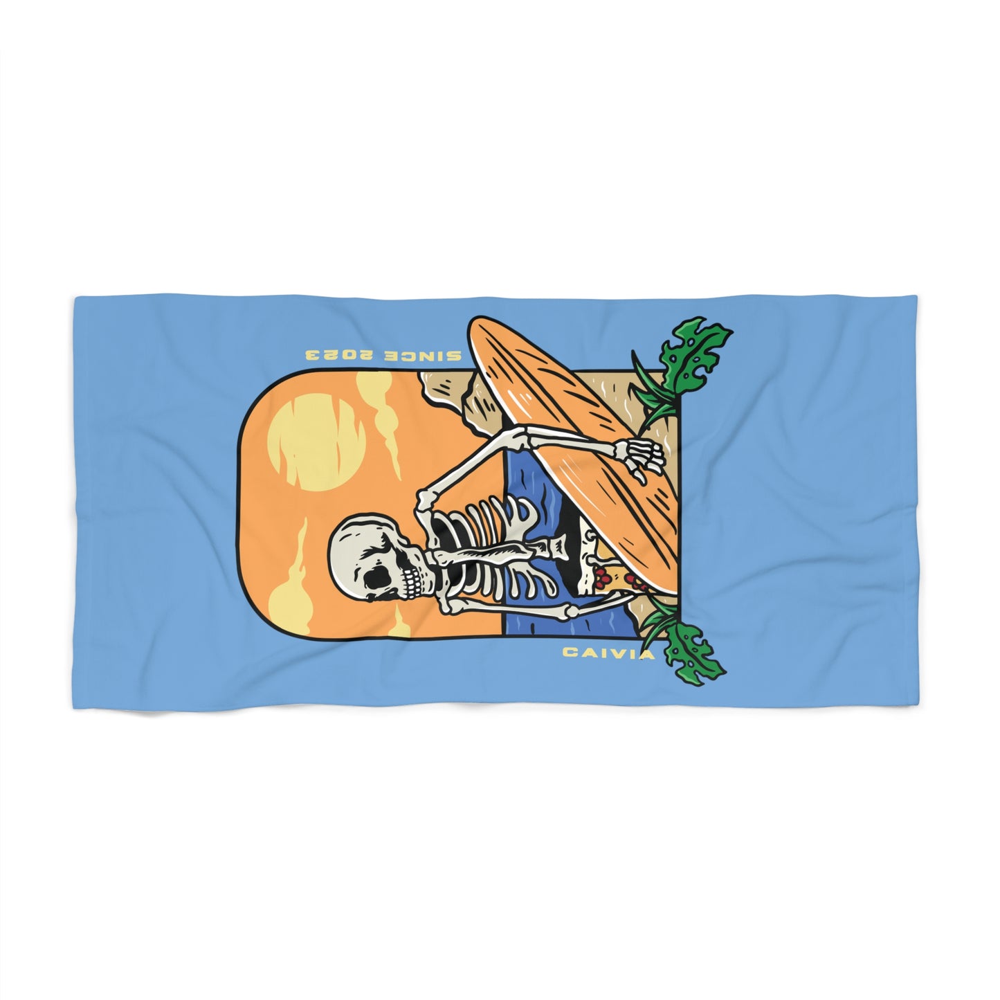 Spooky Summer Beach Towel - Light Blue