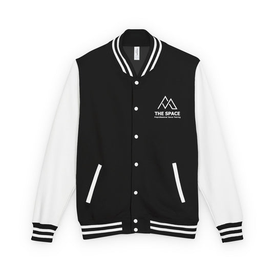 The Space - Unisex Heavyweight Letterman Jacket (Front Logo, Back Logo)