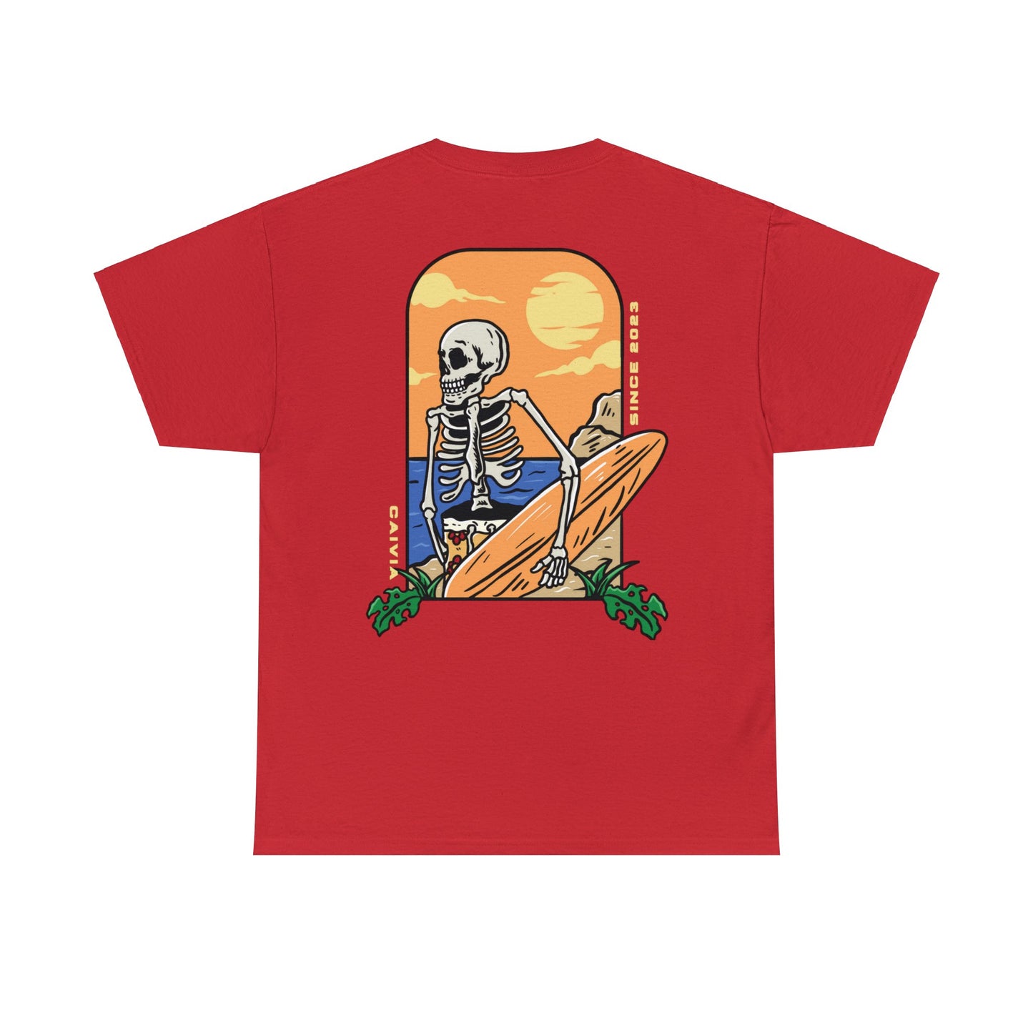 SPOOKY SUMMER - Unisex Cotton Tee - (Front Logo, Back Design)