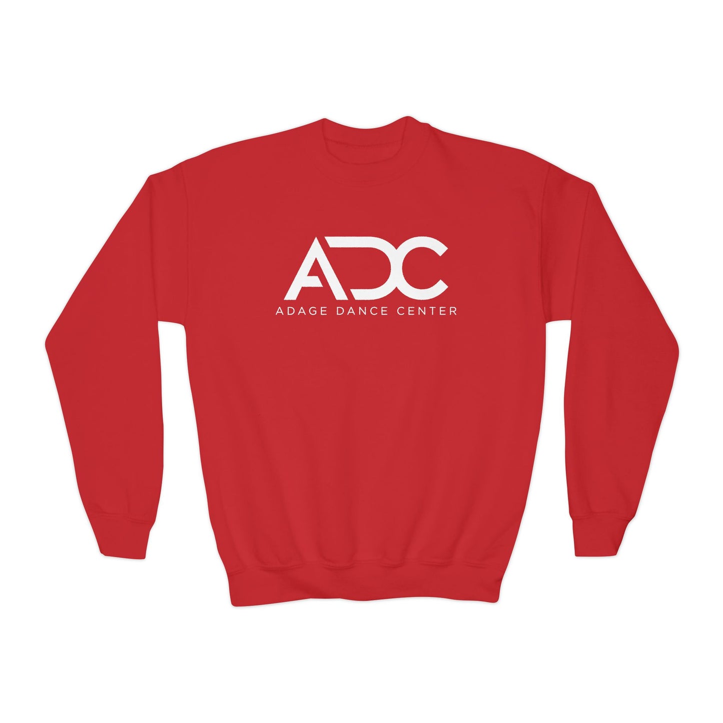 Adage Dance Center: Gildan Youth Crewneck Sweatshirt (Front Logo, Back Name)