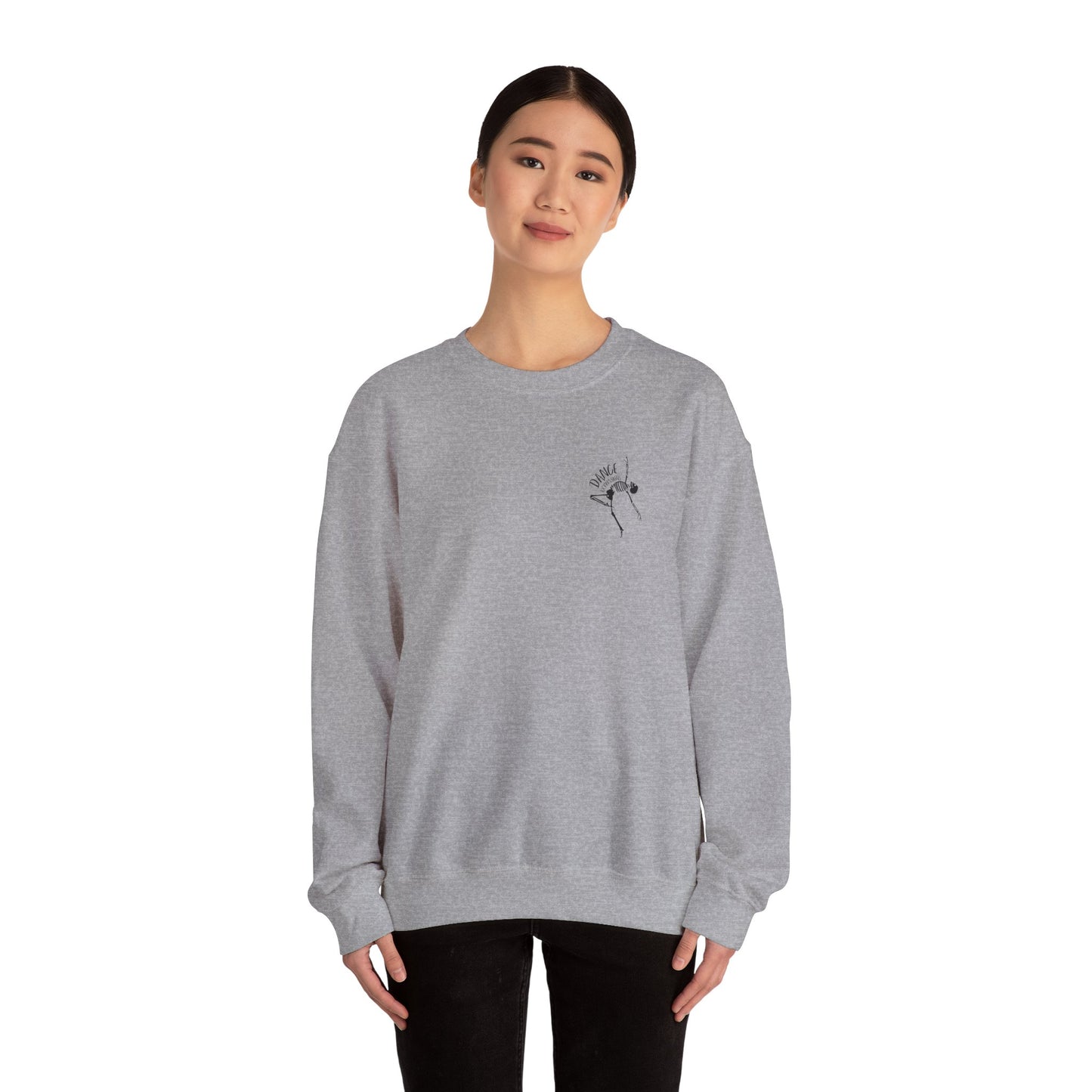 DE - Unisex Crewneck Sweatshirt - Front Logo, Back Design