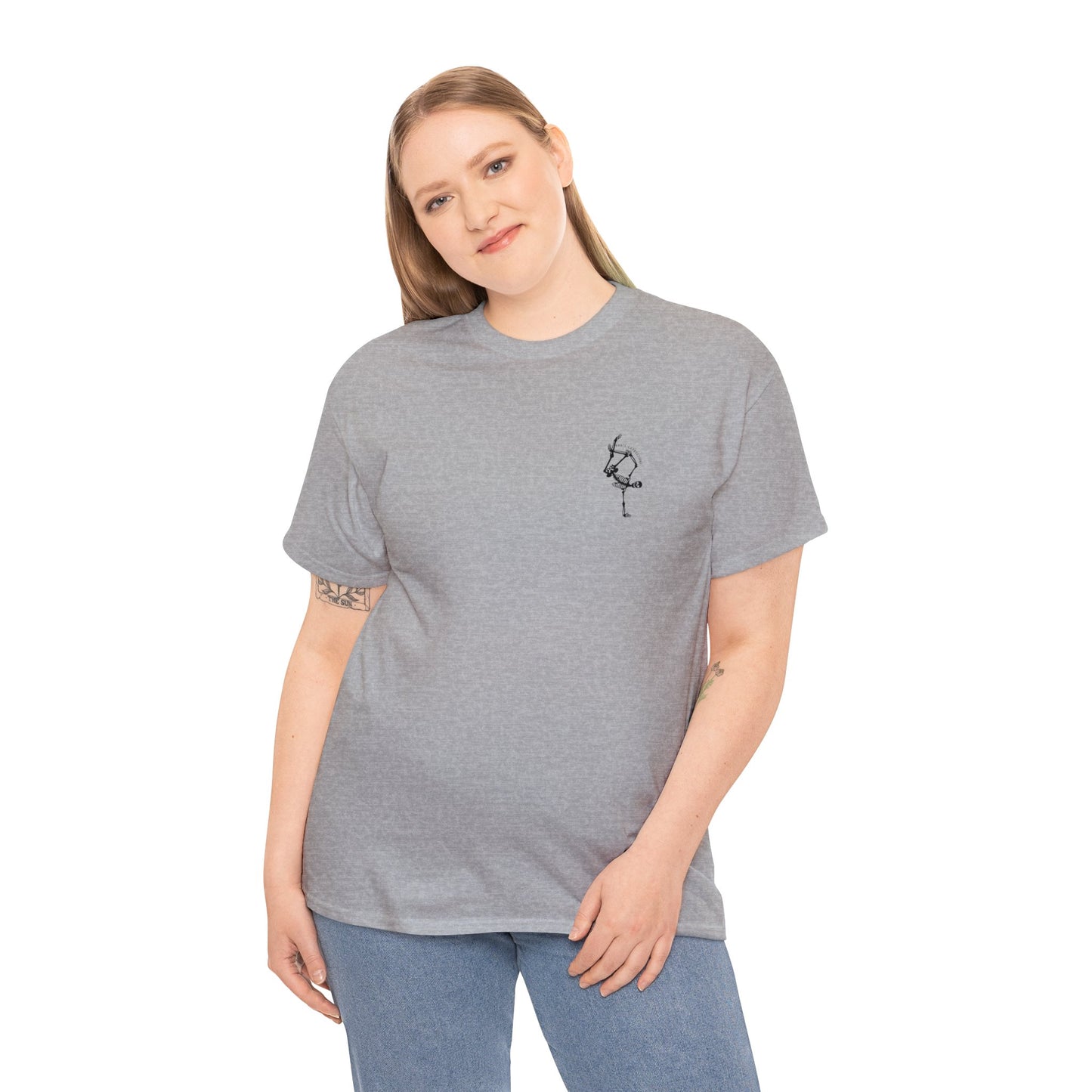 DE - Unisex Cotton Tee - Front Logo, Back Design