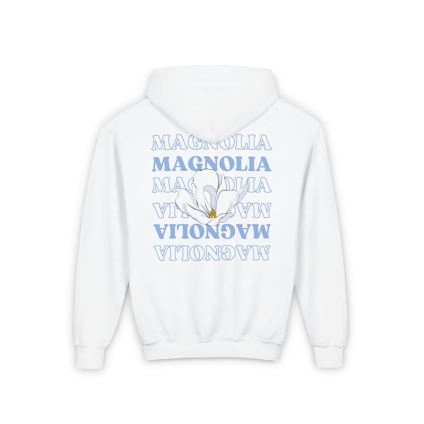 MDA - Youth Hooded Sweatshirt (Front Flower, Back Design)
