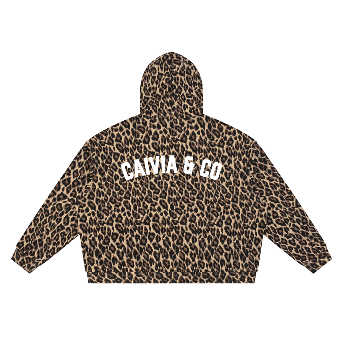 CAIVIA & Co. - Unisex Leopard Full Zip Hoodie