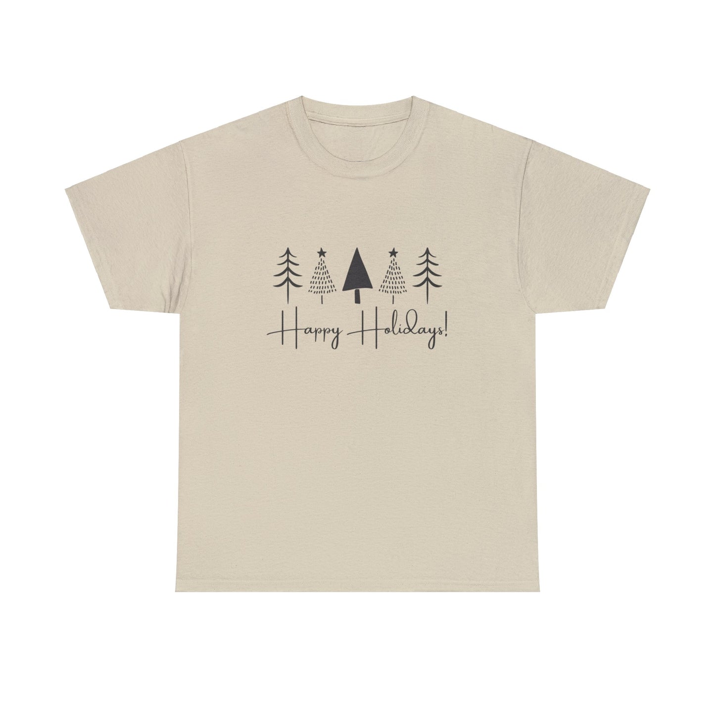 HAPPY HOLIDAYS - Unisex Cotton Tee - (Front Design)