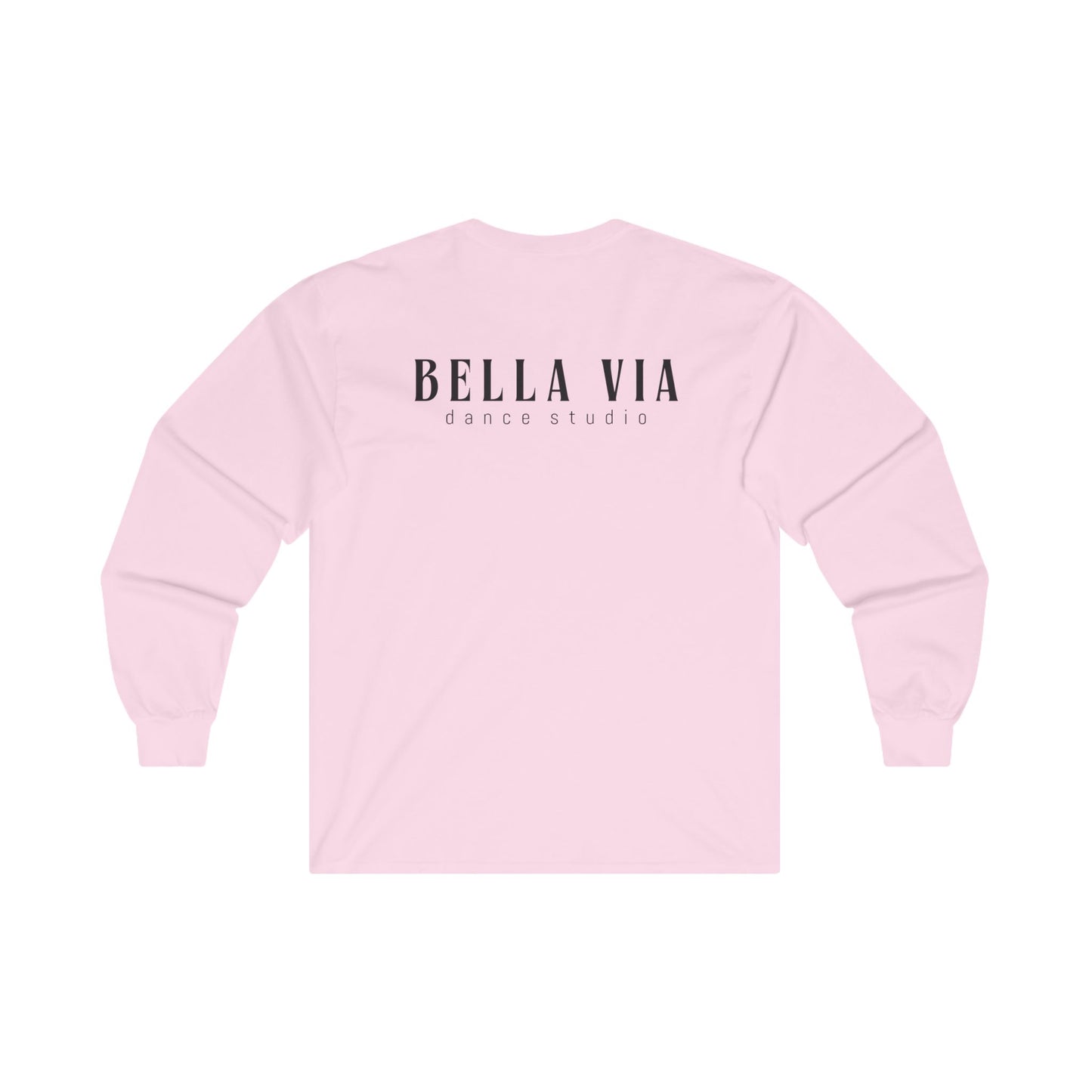 BellaVia - Unisex Cotton Long Sleeve Tee (Front Design, Back Design)