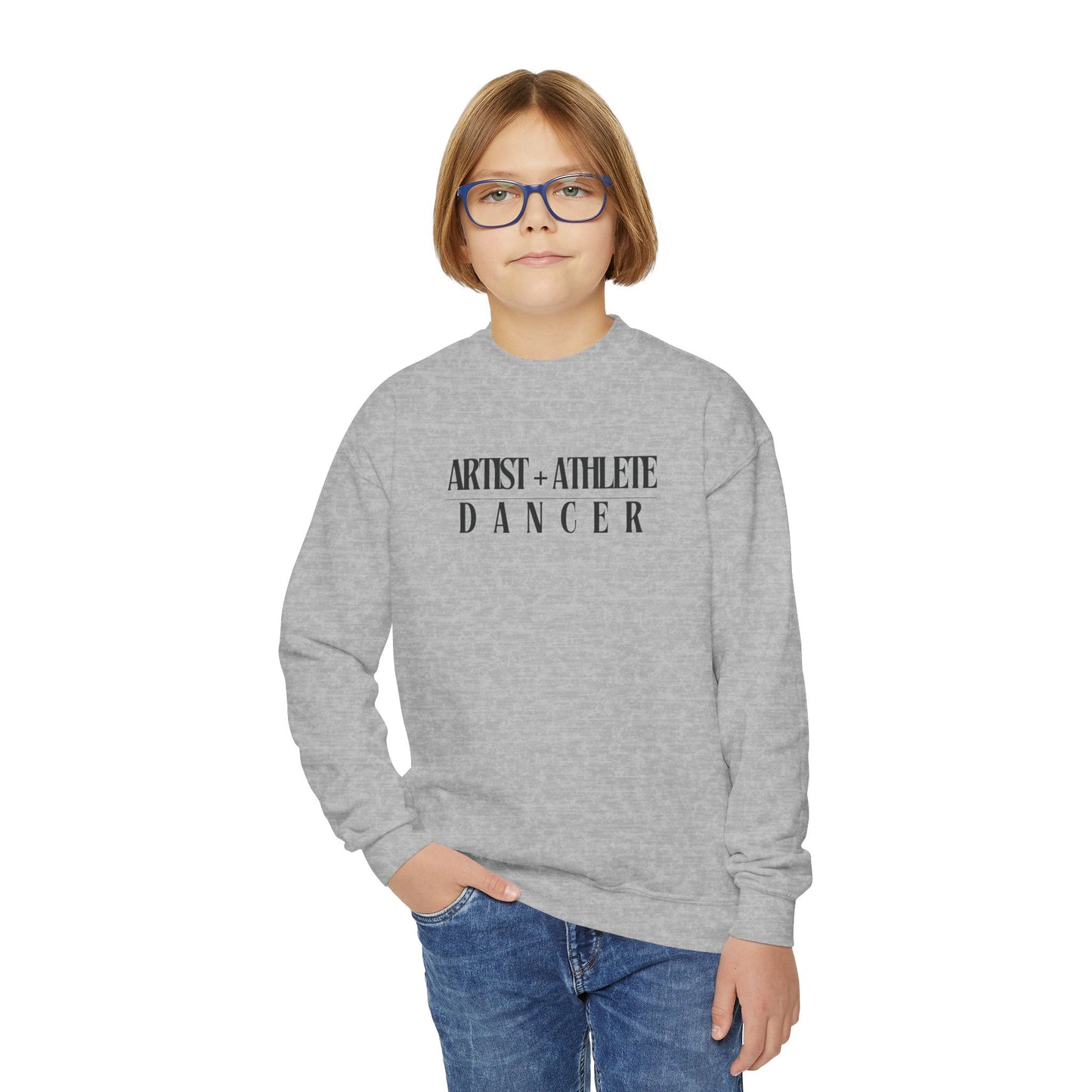 BellaVia - Youth Crewneck Sweatshirt (Front Design, Back Design)