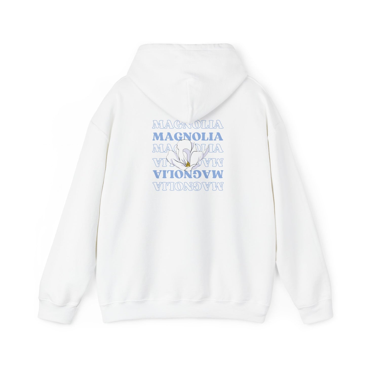 MDA - Unisex Hooded Sweatshirt (Front flower, Back Magnolia)