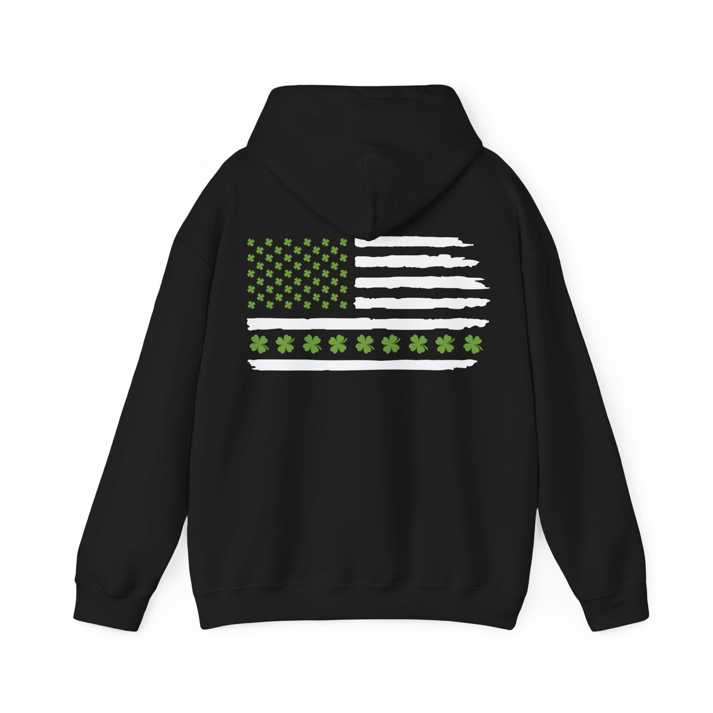 St. Patricks Day - Unisex Hooded Sweatshirt - (Front Logo, Back Design)