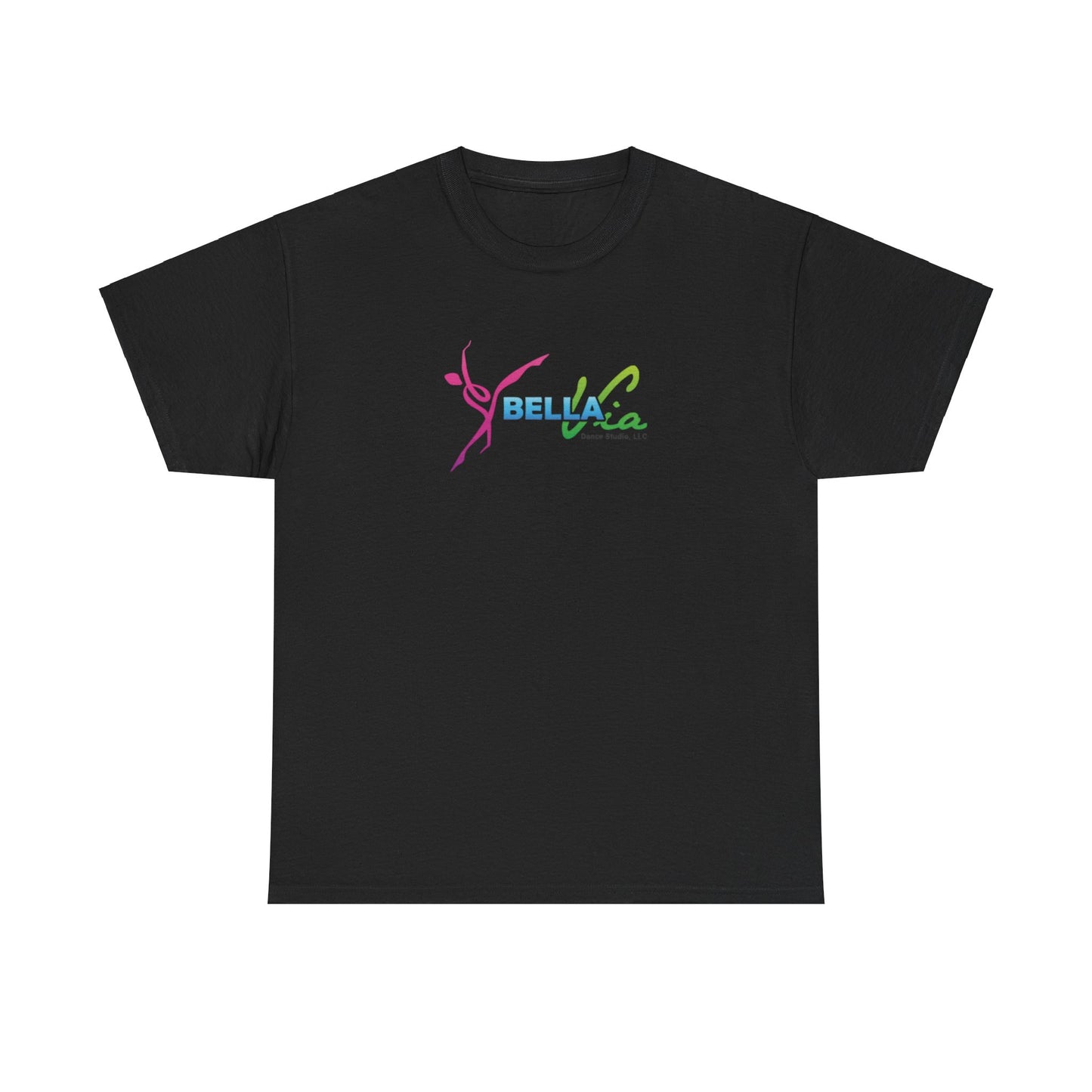 BellaVia - Unisex Cotton Tee (Front Logo, Back Design)