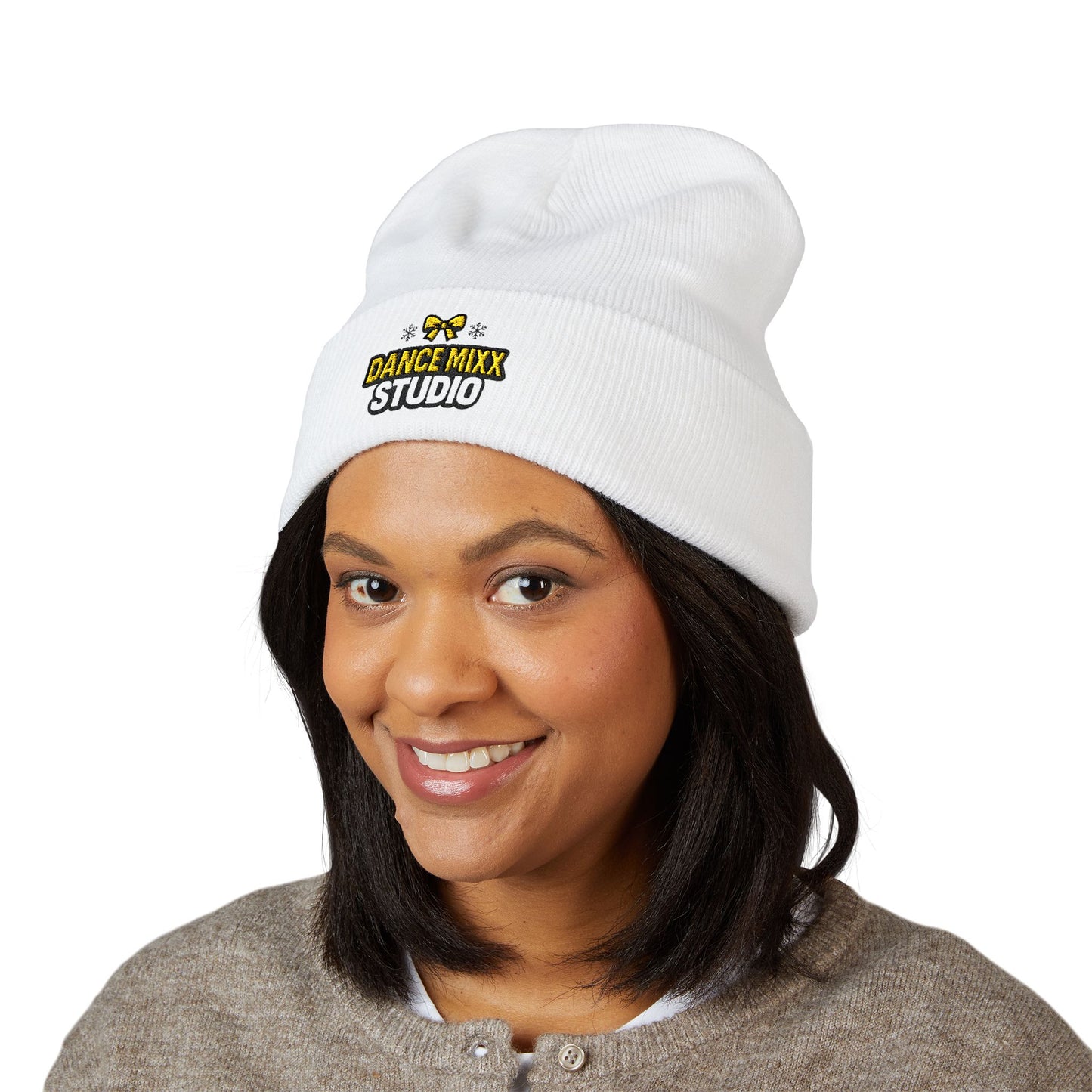 Dance Mixx Studio - Holiday Embroidered Cuffed Beanie