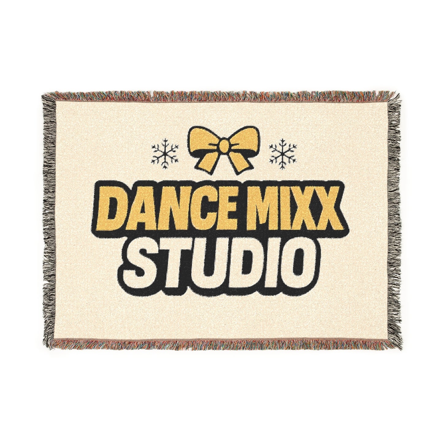 Dance Mixx Studio - Holiday Bow Woven Blanket