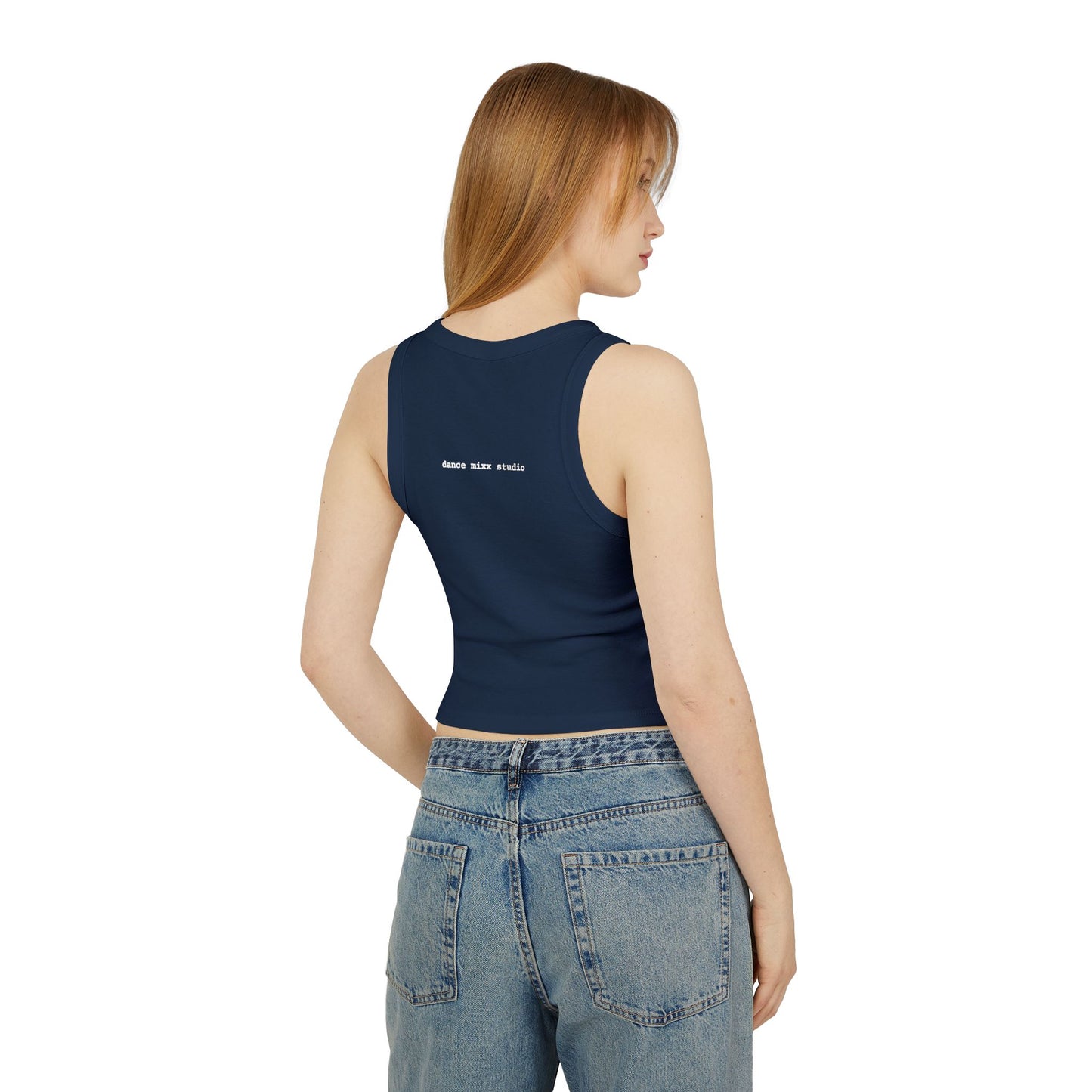 Mixx Summer - Women's Micro Rib Racer Tank Top (Front Design, Back Studio)