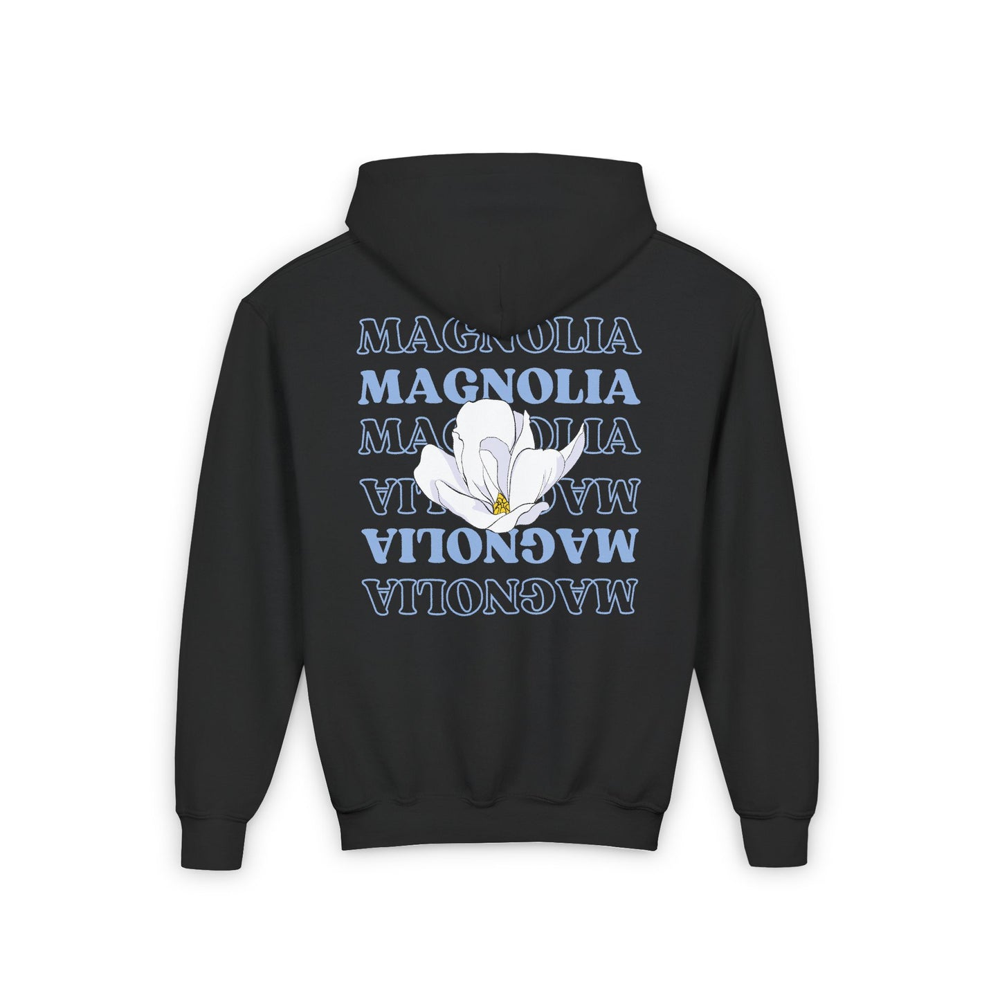 MDA - Youth Hooded Sweatshirt (Front Flower, Back Design)