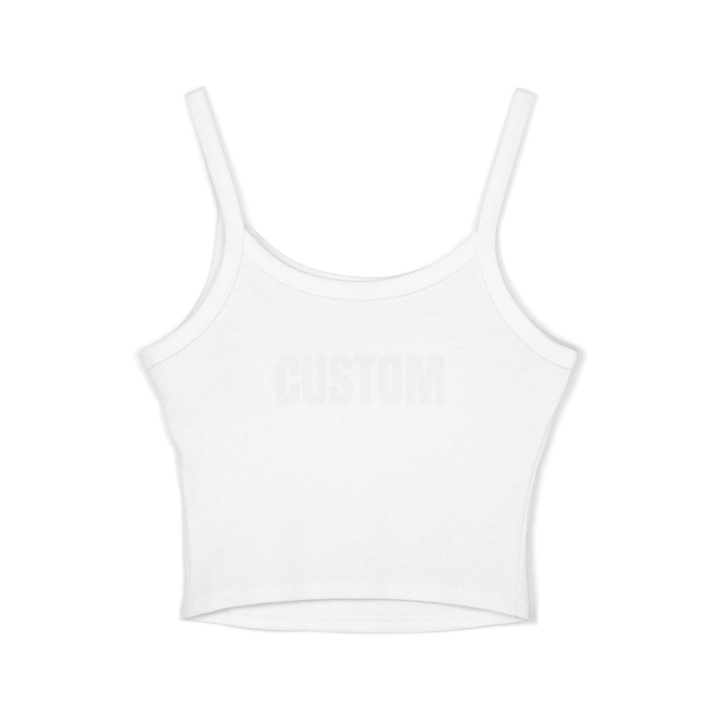 TODT - CUSTOM Women's Spaghetti Strap Tank (Front Design, Back Name) - (Multiple Colors)