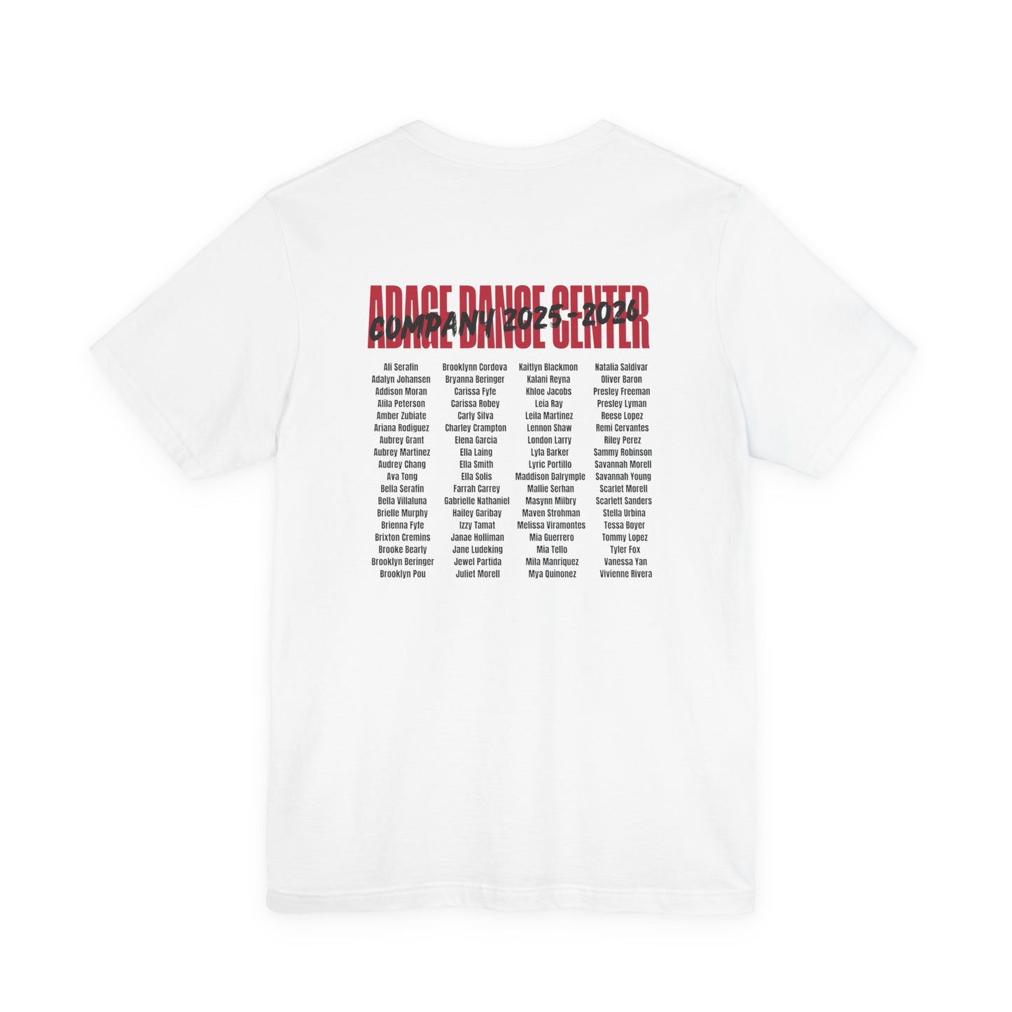 Adage Dance Center - Company 2025–2026 Team - Unisex Bella + Canvas Tee