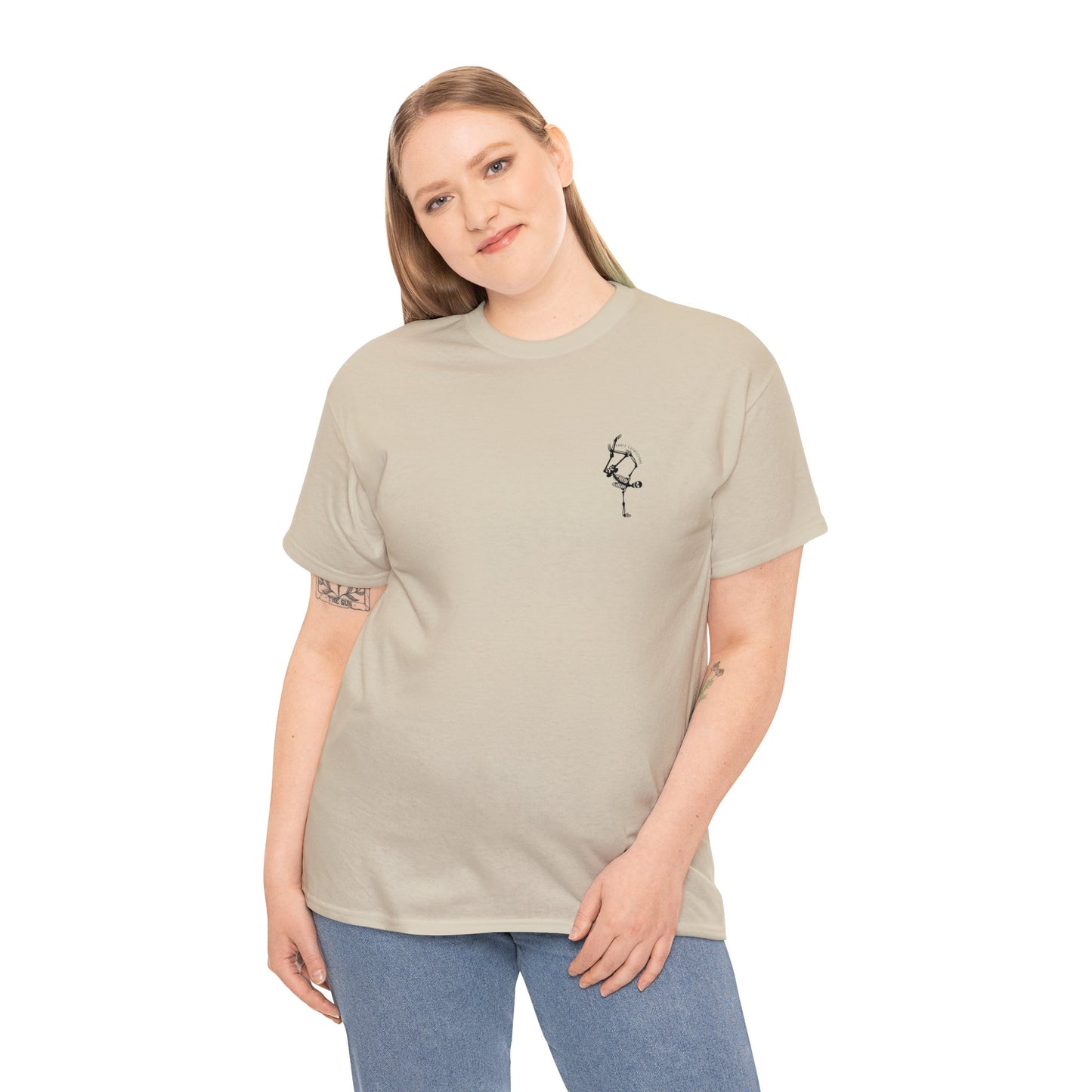 DE - Unisex Cotton Tee - Front Logo, Back Design