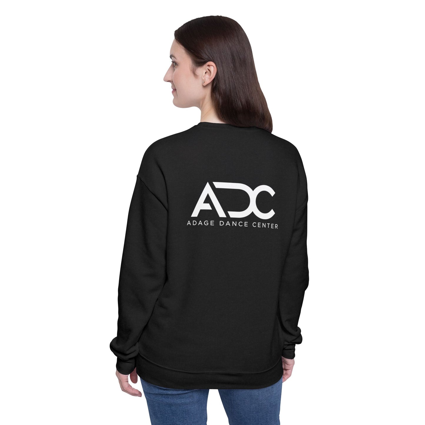 Adage Dance Center: Unisex Bella+Canvas Crewneck Sweatshirt (Front Chest, Back Logo)