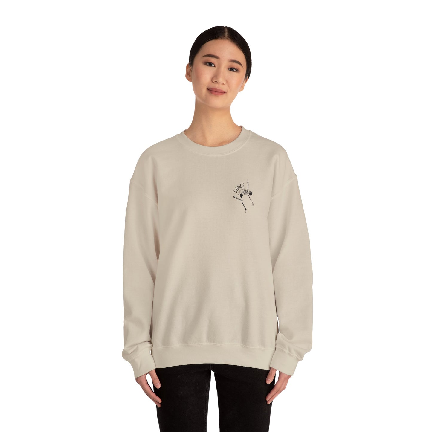 DE - Unisex Crewneck Sweatshirt - Front Logo, Back Design