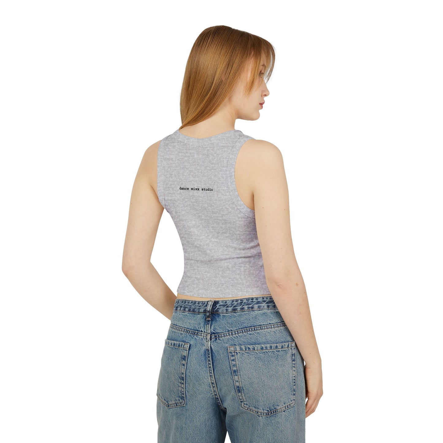 Mixx Summer - Women's Micro Rib Racer Tank Top (Front Design, Back Studio)