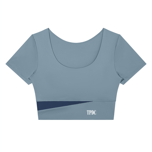 TPDC Winter - Women's Panelled Crop Yoga T-Shirt