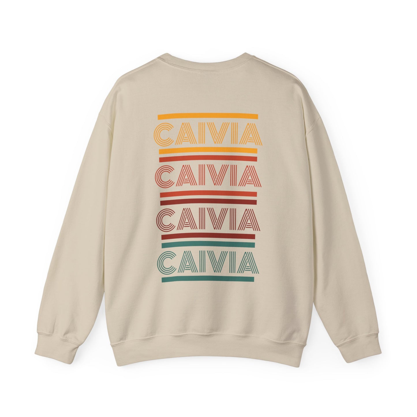 CAIVIA & Co. - Unisex Crewneck Sweatshirt (Front White C+C,  Back Color C+C)