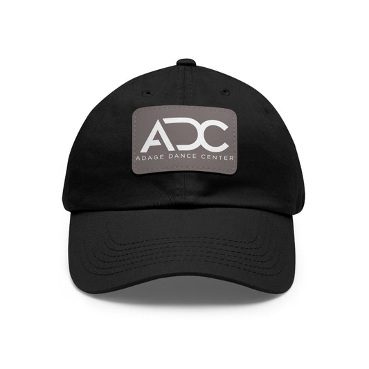 Adage Dance Center: Dad Hat with Leather Patch (Front Logo)