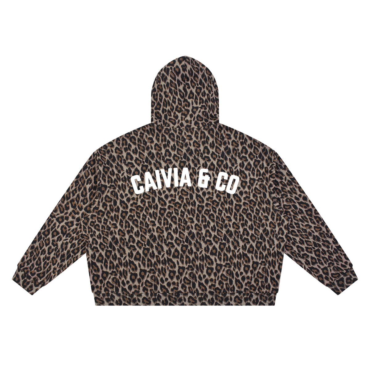 CAIVIA & Co. - Unisex Leopard Full Zip Hoodie