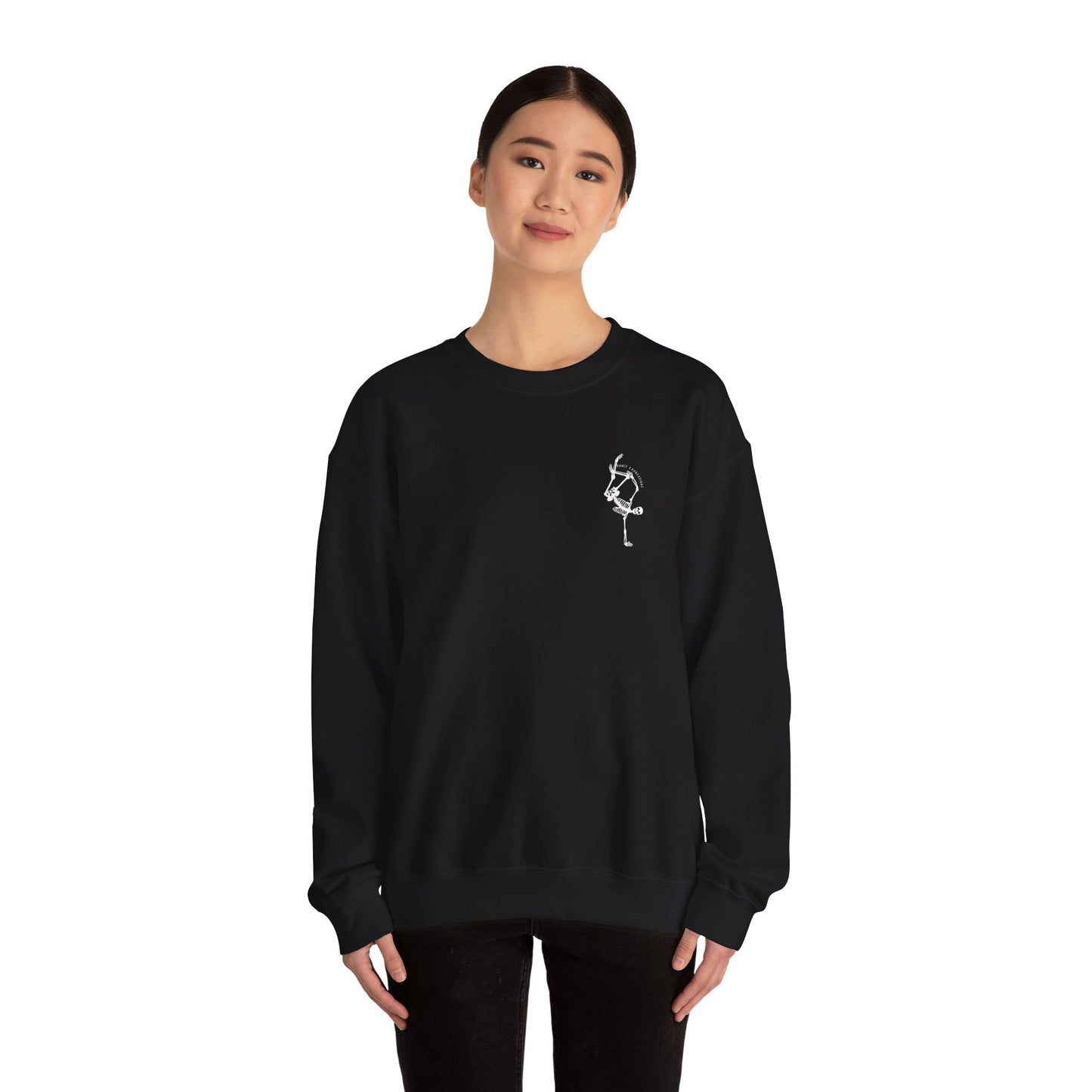 DE - Unisex Crewneck Sweatshirt - Front Logo, Back Design