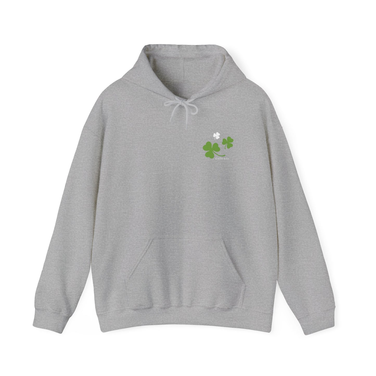 St. Patricks Day - Unisex Hooded Sweatshirt - (Front Logo, Back Design)