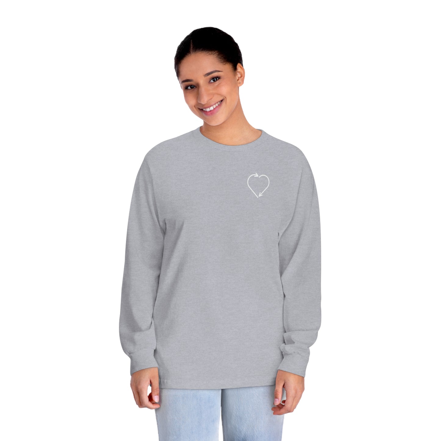 HUMAN BEING - Unisex Classic Long Sleeve T-Shirt - (Front Logo, Back Design)