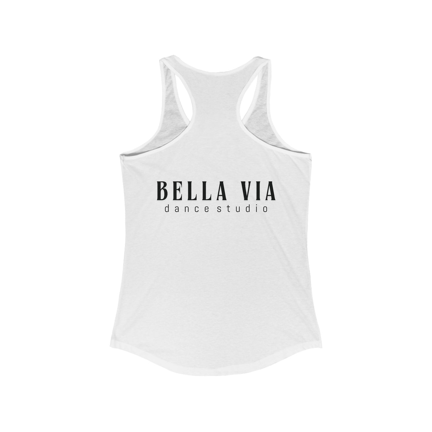 BellaVia - Youth Racerback Tank (Front Logo, Back Design)