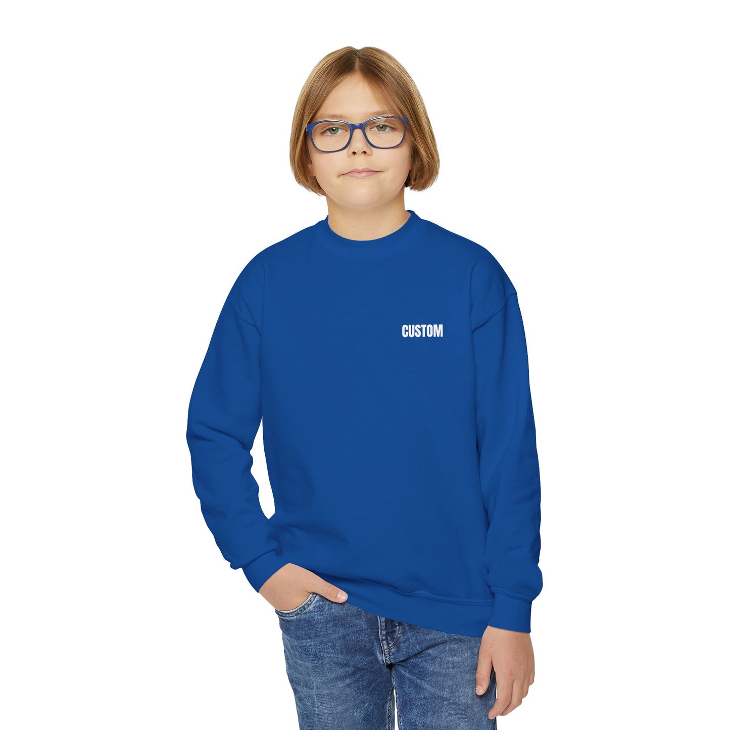 The Space - CUSTOM Youth Crewneck (Front Name, Back Studio) Read Description Below