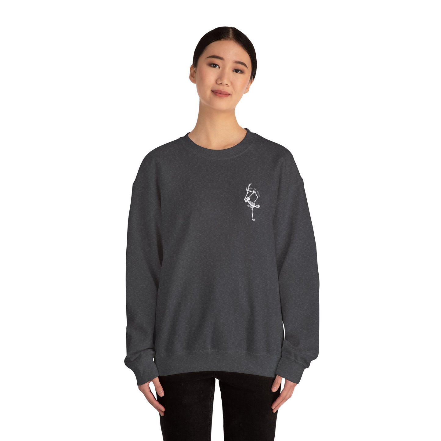 DE - Unisex Crewneck Sweatshirt - Front Logo, Back Design