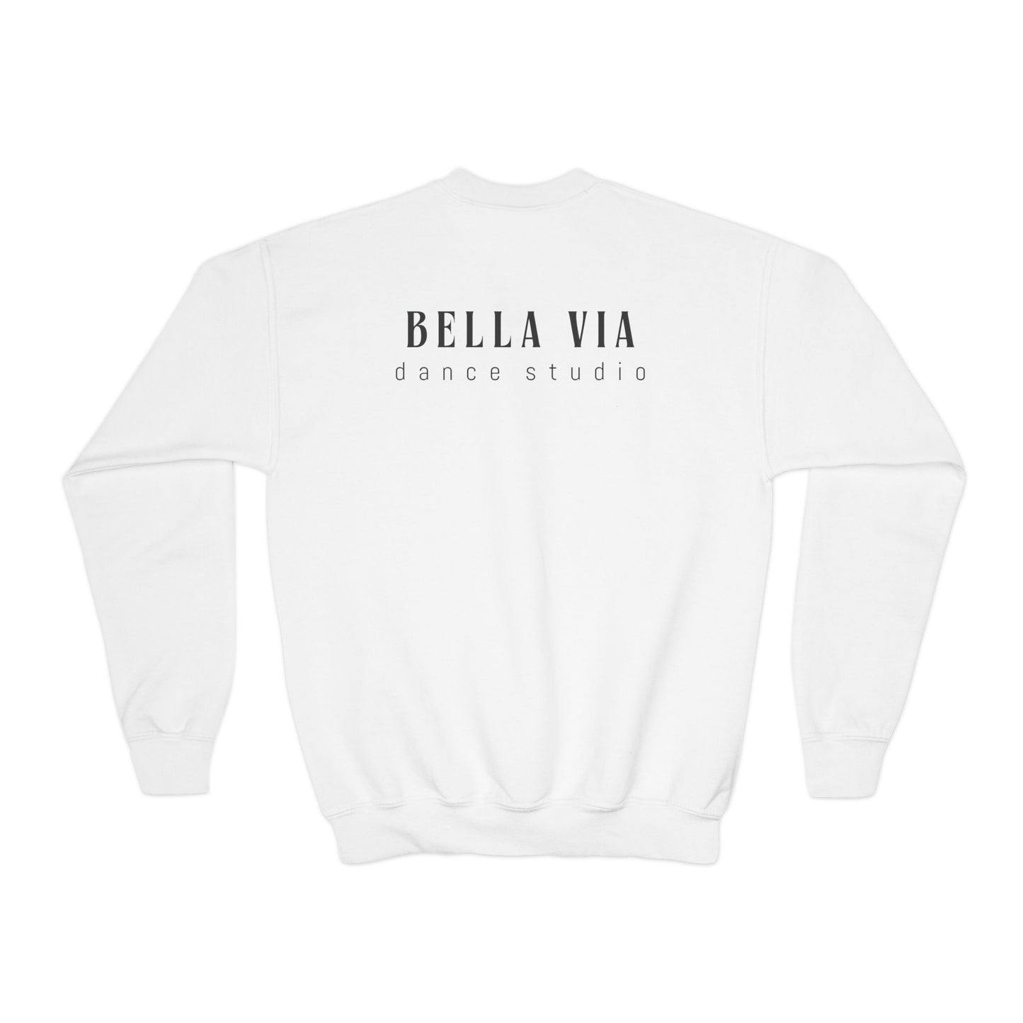 BellaVia - Youth Crewneck Sweatshirt (Front Design, Back Design)