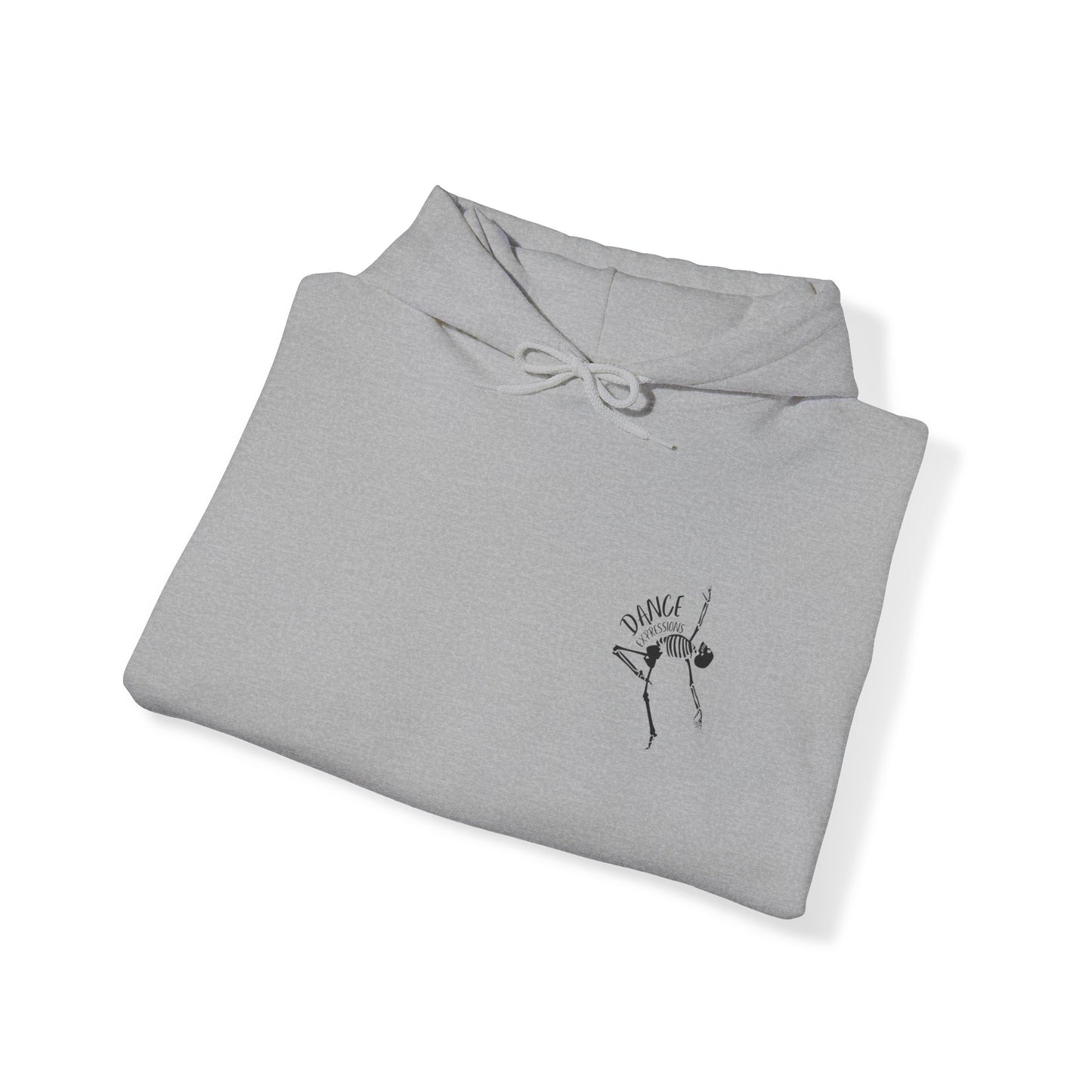 DE - Unisex Hooded Sweatshirt - Front Logo, Back Design