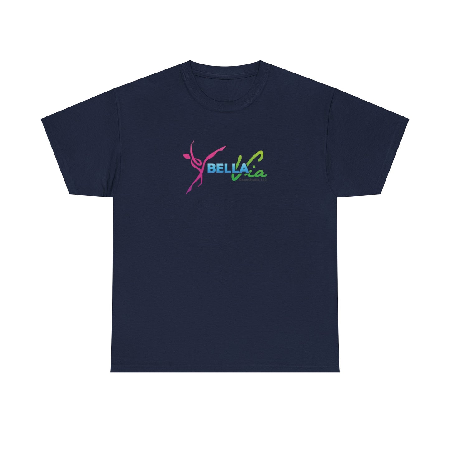 BellaVia - Unisex Cotton Tee (Front Logo, Back Design)