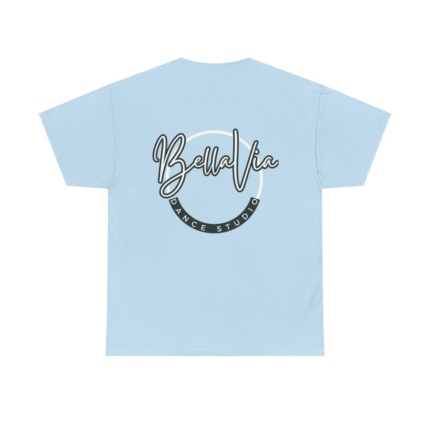 BellaVia - Unisex Cotton Tee (Front Logo, Back Design)