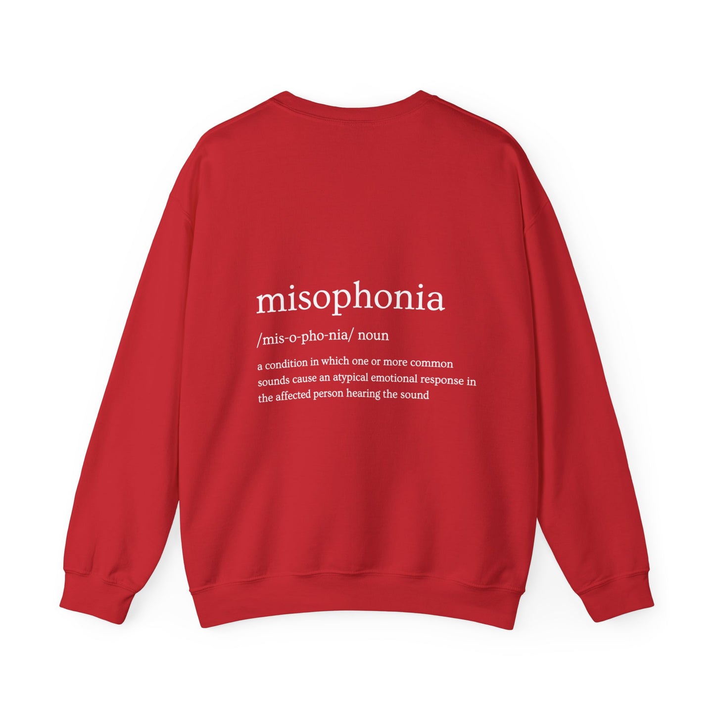 MISOPHONIA - Unisex Crewneck Sweatshirt - (Front Logo, Back Design)