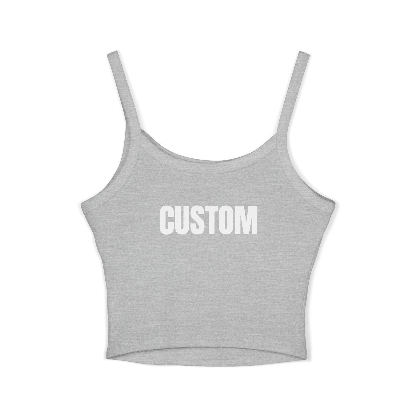 TODT - CUSTOM Women's Spaghetti Strap Tank (Front Design, Back Name) - (Multiple Colors)