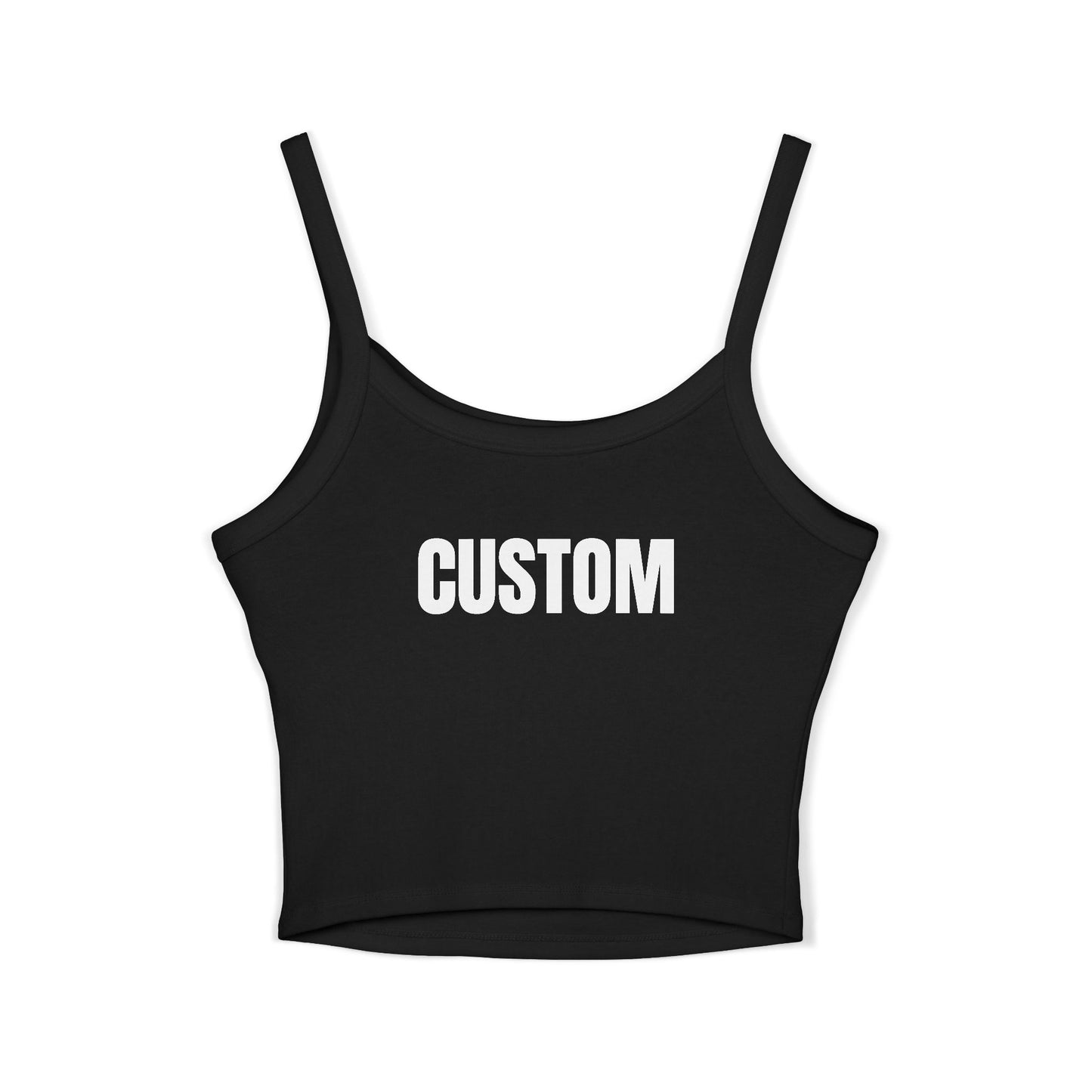 TODT - CUSTOM Women's Spaghetti Strap Tank (Front Design, Back Name) - (Multiple Colors)