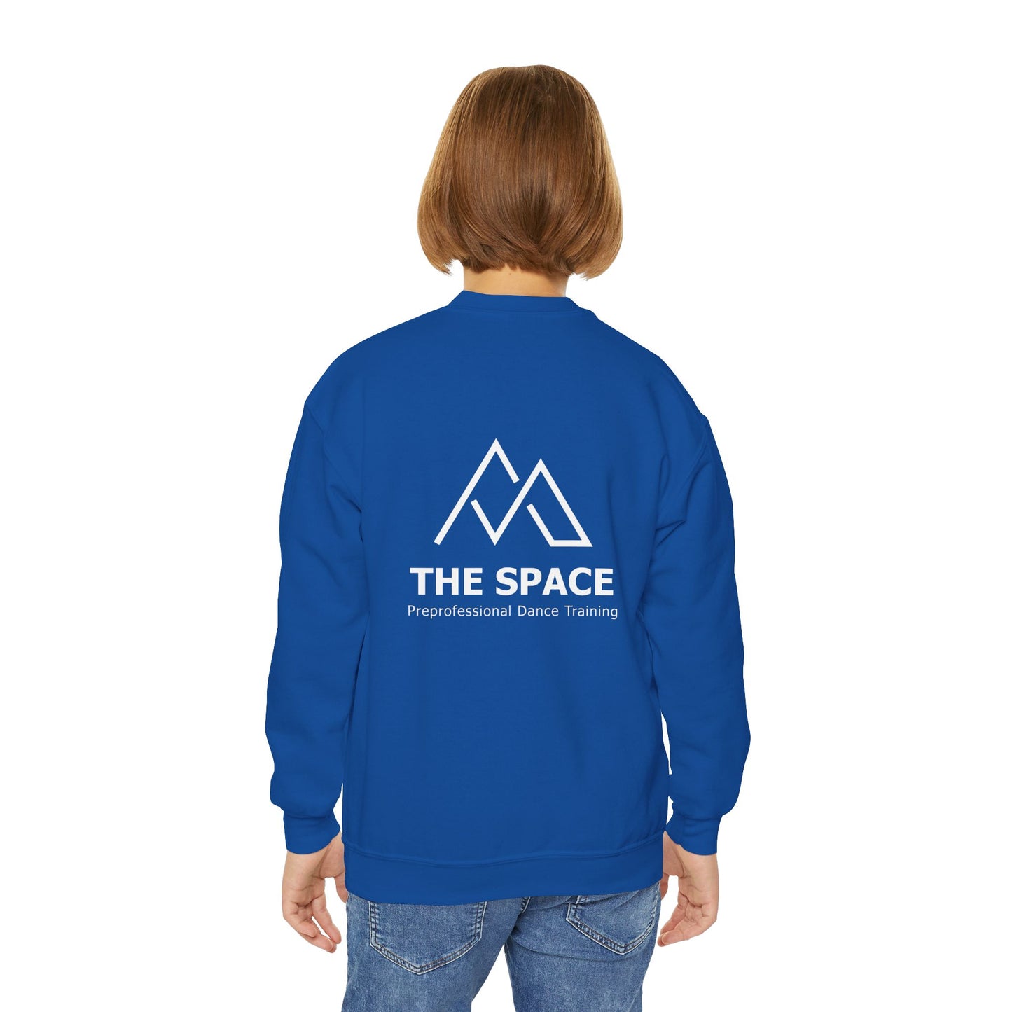 The Space - CUSTOM Youth Crewneck (Front Name, Back Studio) Read Description Below