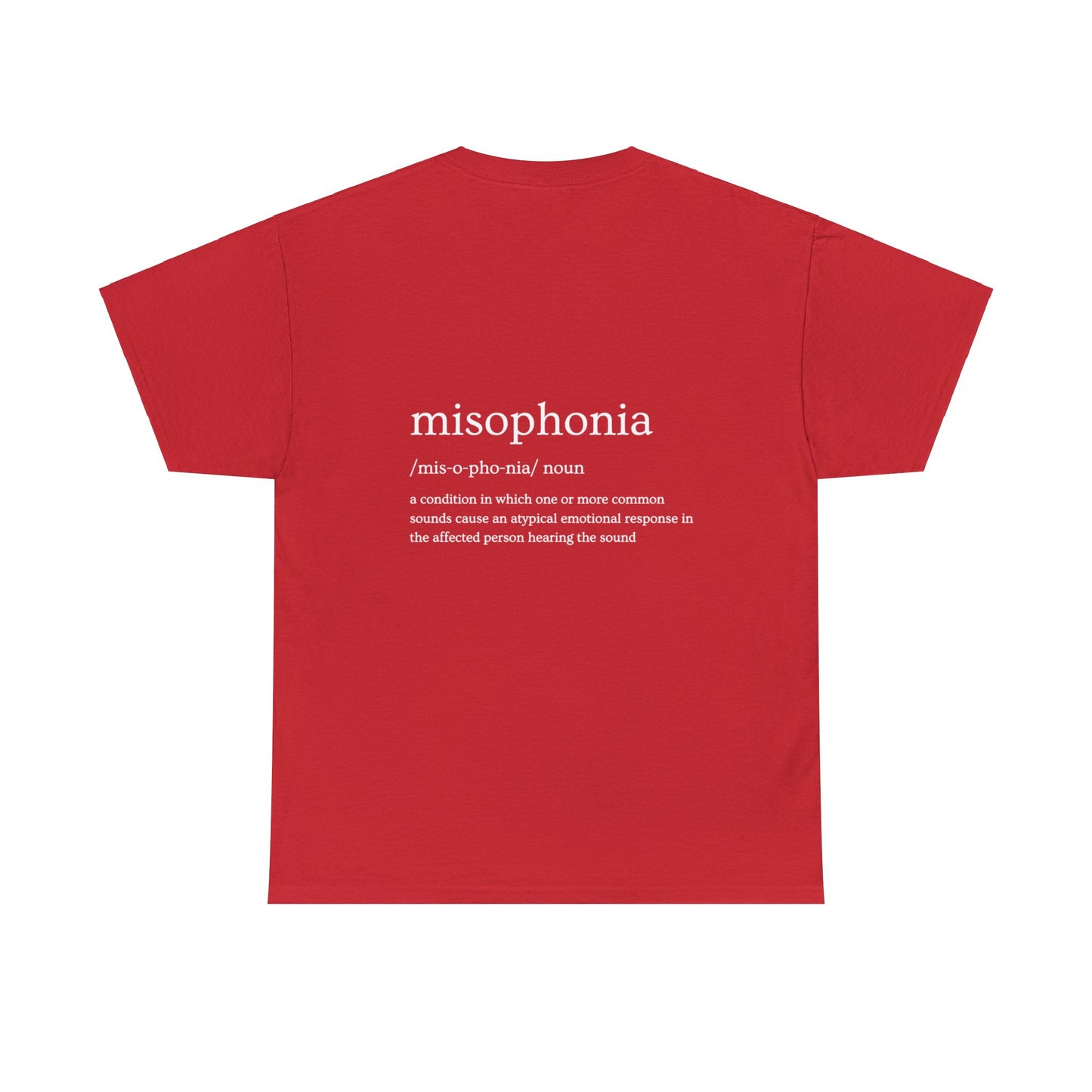 MISOPHONIA - Unisex Cotton Tee - (Front Logo, Back Design)