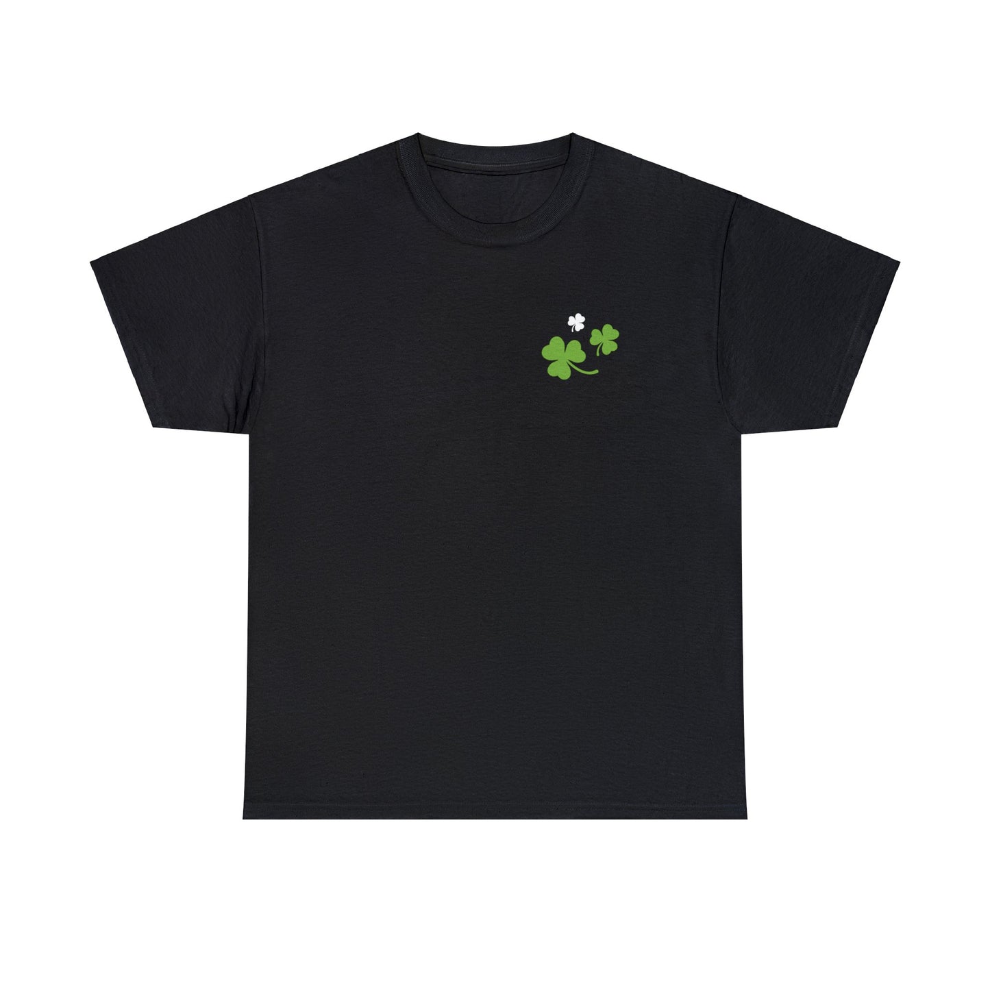 St. Patrick's Day - Unisex Cotton Tee - Front Logo, Back Design