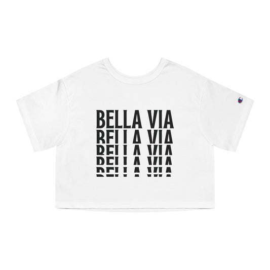 BellaVia - Champion Women's Heritage Cropped T-Shirt (Front Logo)