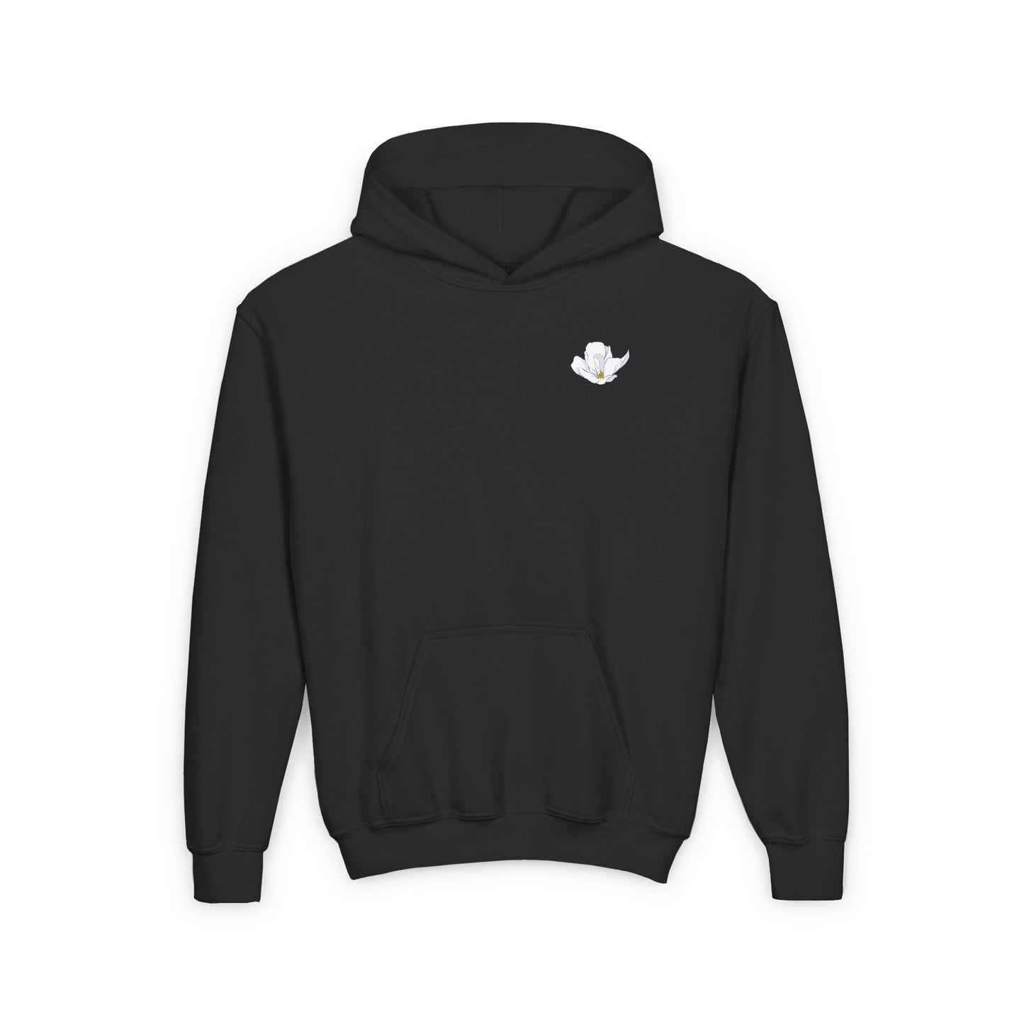 MDA - Youth Hooded Sweatshirt (Front Flower, Back Design)