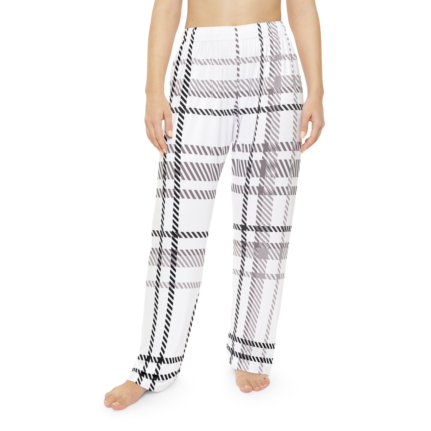 MIXX Fall - Women's Pajama Pants (Plaid Print, Left Leg Design)