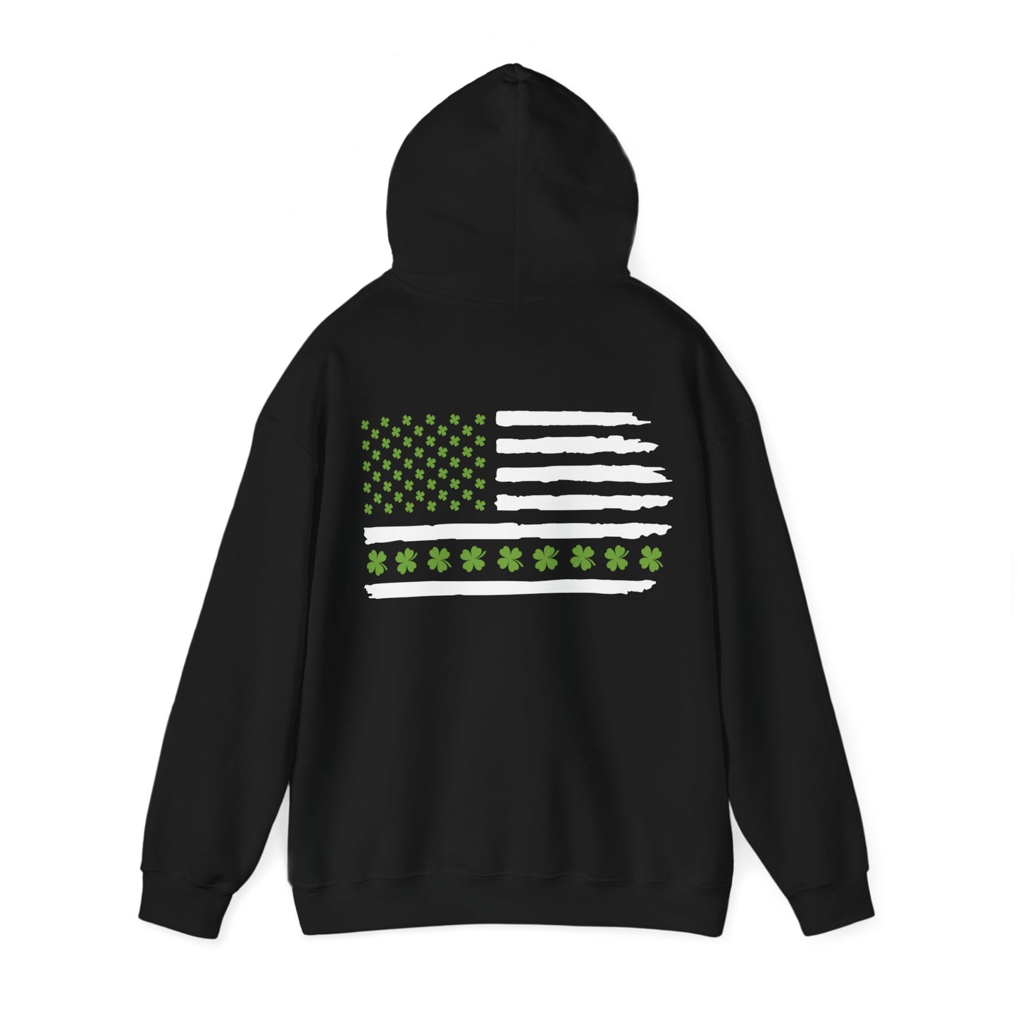 St. Patricks Day - Unisex Hooded Sweatshirt - (Front Logo, Back Design)