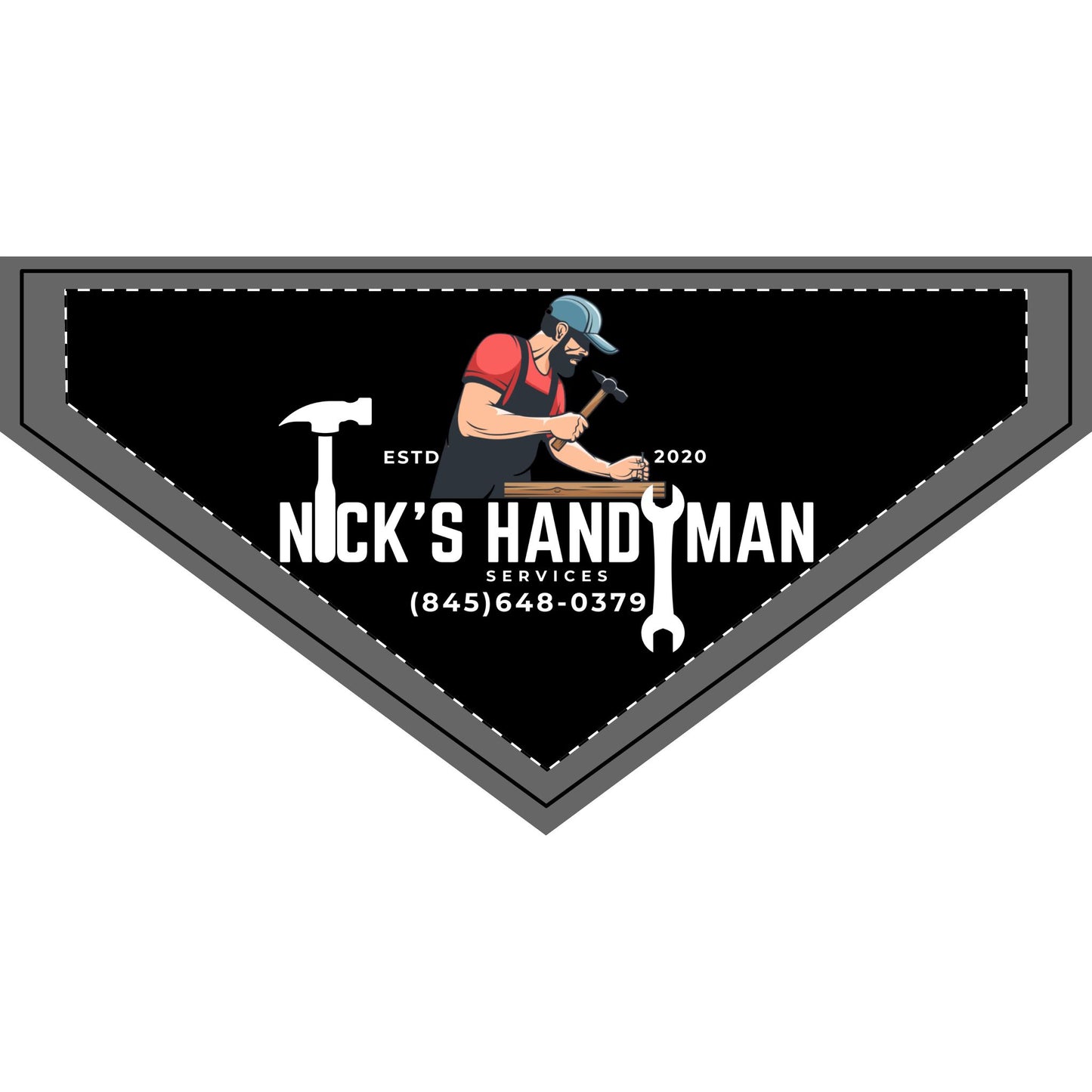 Custom Clip-on Pet Bandana for Handyman Lovers | Personalized Dog Accessory